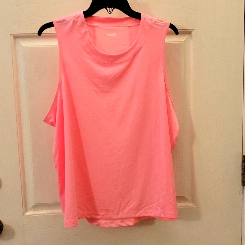 Womens Pink Tank Yoga Top Size XL 16/18